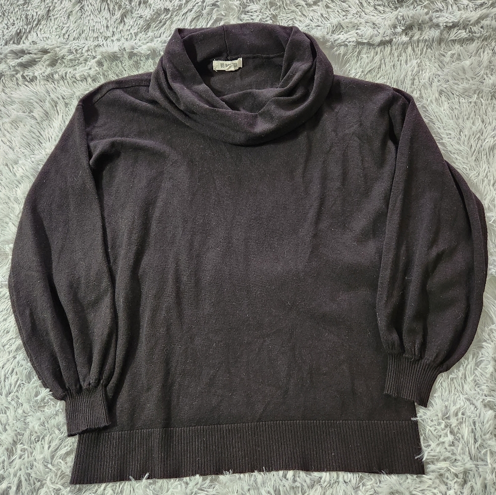 BB Dakota Black Cowl Neck Knit Top